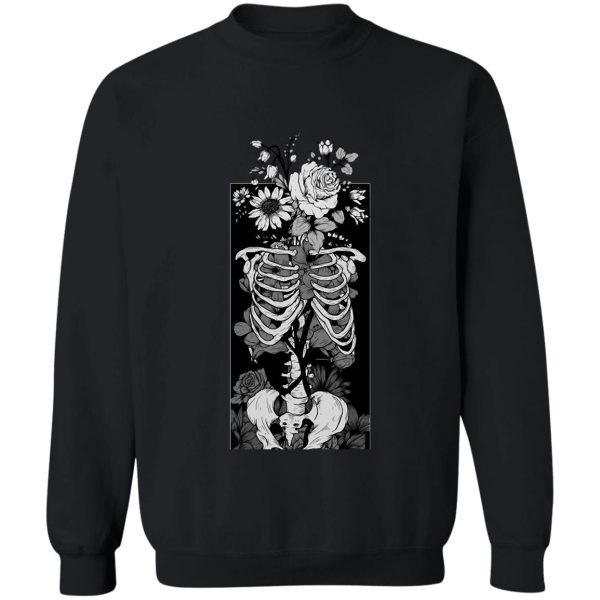 gothic flower and bones 14 sweatshirt