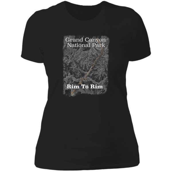 grand canyon rim to rim lady t-shirt