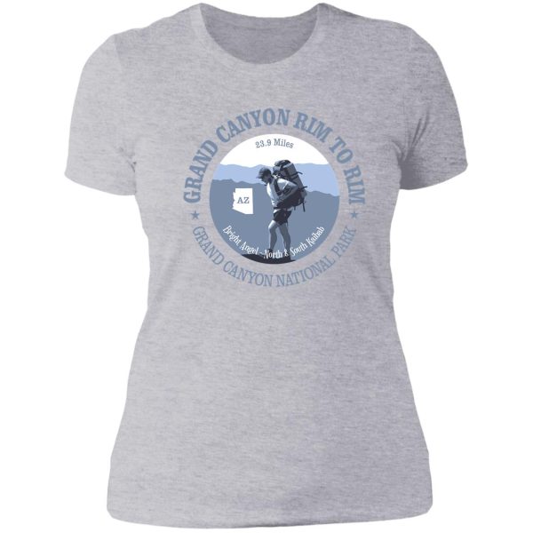 grand canyon rim to rim trail (bg) lady t-shirt