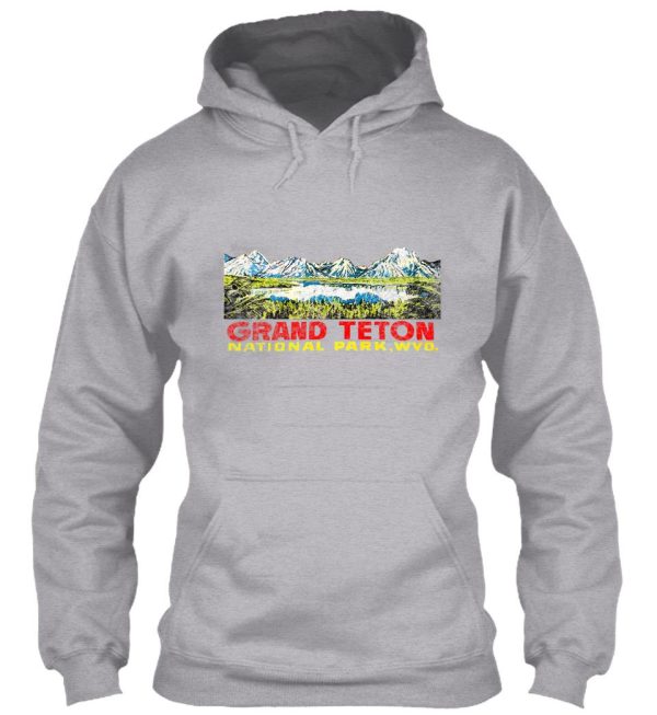 grand teton national park vintage travel decal 2 hoodie