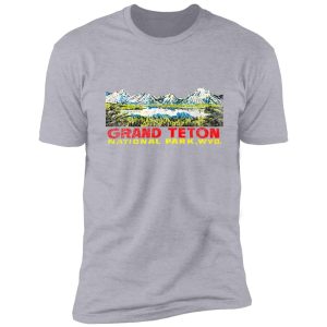 grand teton national park vintage travel decal 2 shirt