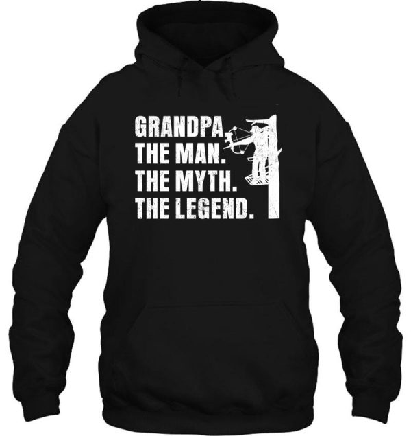grandpa the man the myth the legend bowhunter hoodie