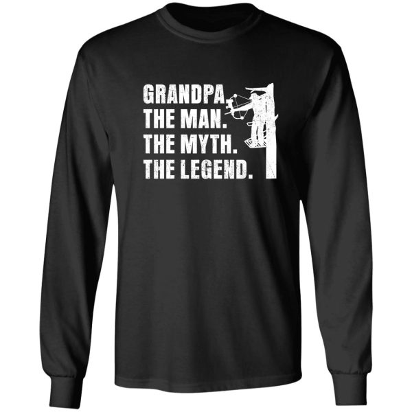 grandpa the man the myth the legend bowhunter long sleeve