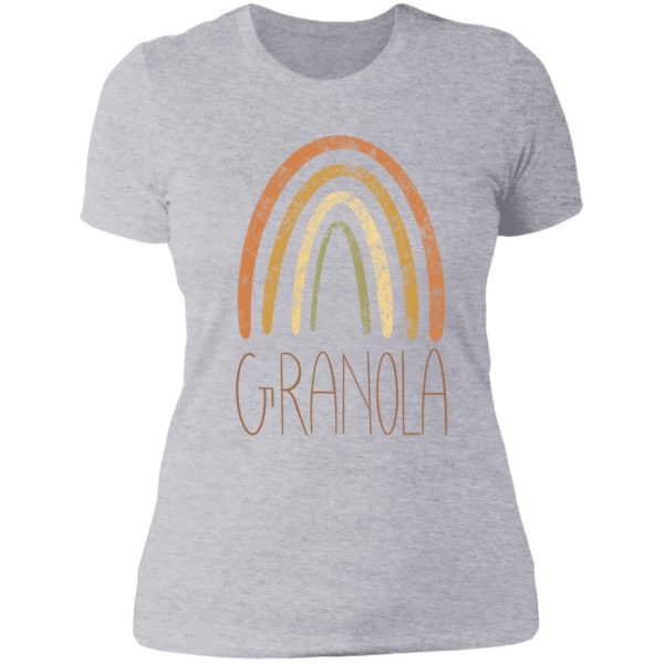 granola nature girl rainbow lady t-shirt