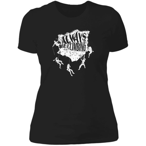 graphic for rock climbers lady t-shirt