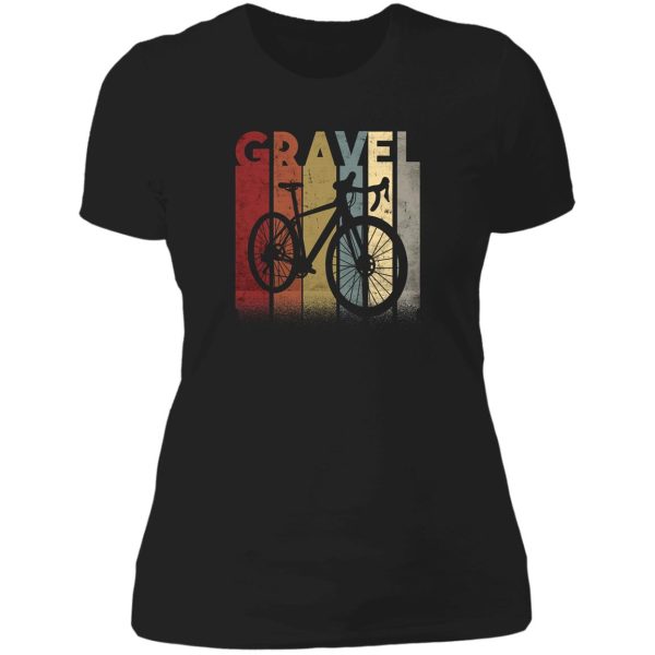 gravel gravelbike bicyle bikepacking retro vintage lady t-shirt