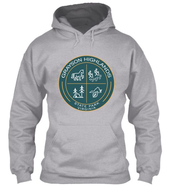 grayson highlands state park heraldic logo hoodie