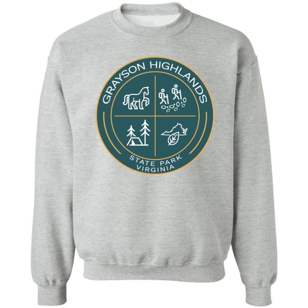 grayson highlands state park heraldic logo sweatshirt