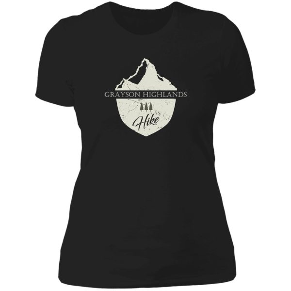 grayson highlands virginia mountain hike lady t-shirt