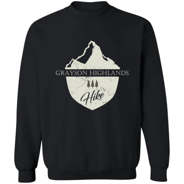 grayson highlands virginia mountain hike sweatshirt