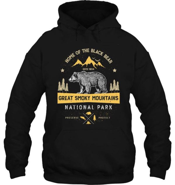 great smoky mountains national park shirt bear vintage gift ideas t-shirt hoodie