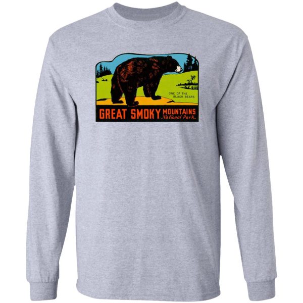 great smoky mountains national park vintage travel decal long sleeve