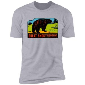 great smoky mountains national park vintage travel decal shirt