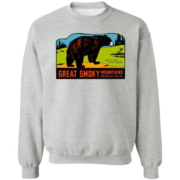 great smoky mountains national park vintage travel decal sweatshirt