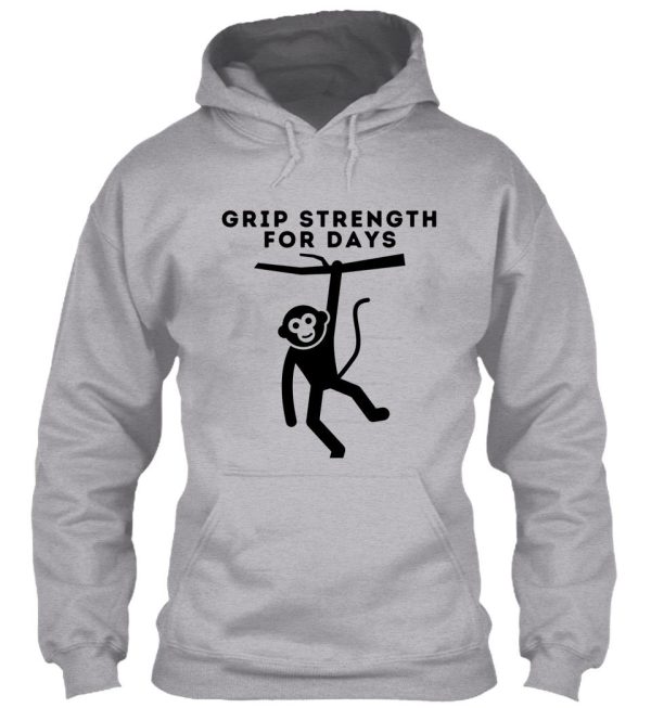 grip strength for days. monkey. funny climbing hoodie