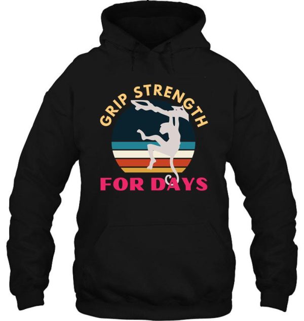 grip strength for days. monkey. funny climbing hoodie