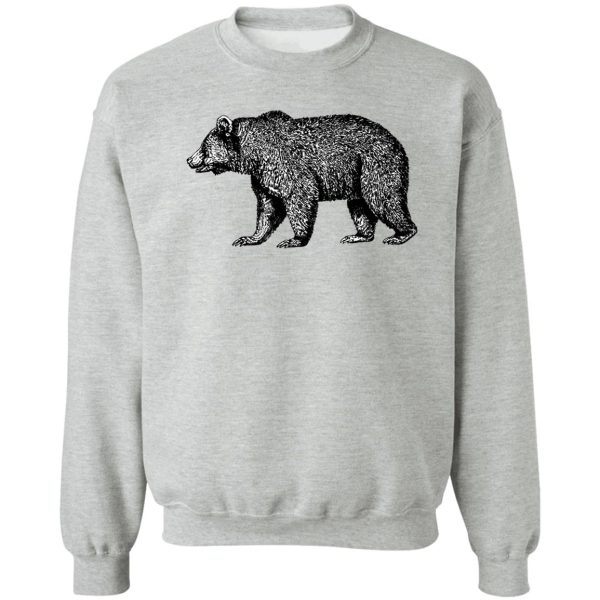 grizzly bear cabin decor and wear sweatshirt