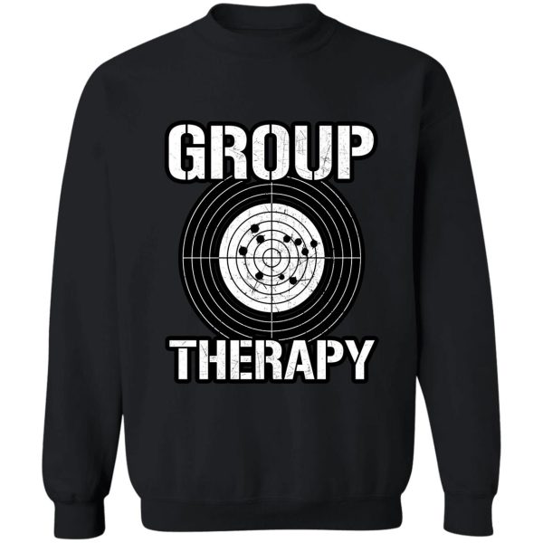 group therapy shooting range sticker and ammo sticker sweatshirt