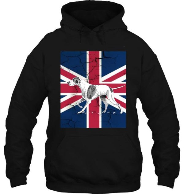 grunge uk fashion union jack flag english pointer hoodie