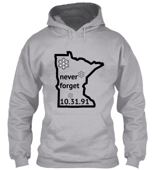 halloween blizzard of 91 - never forget hoodie