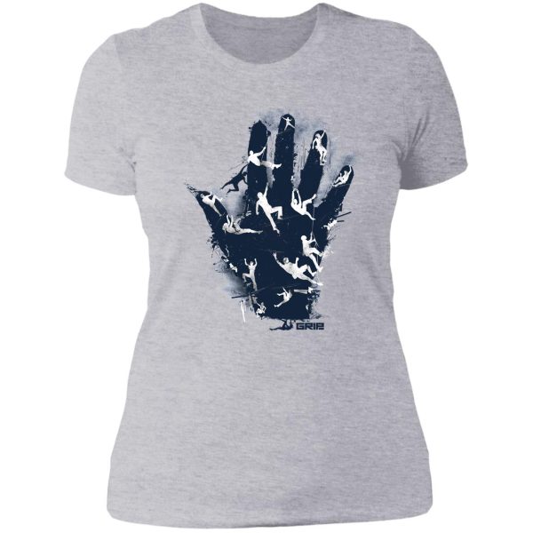 hand climb lady t-shirt