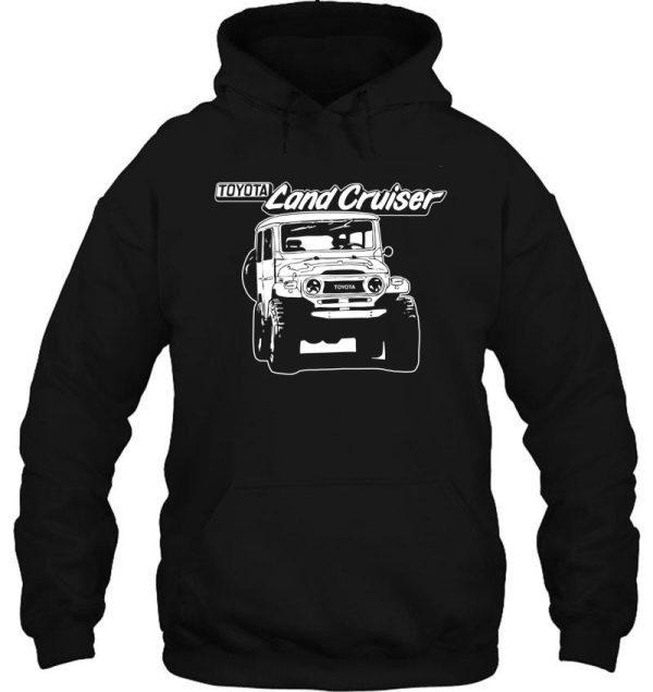 hand drawn 1974 toyota fj40 landcruiser hoodie