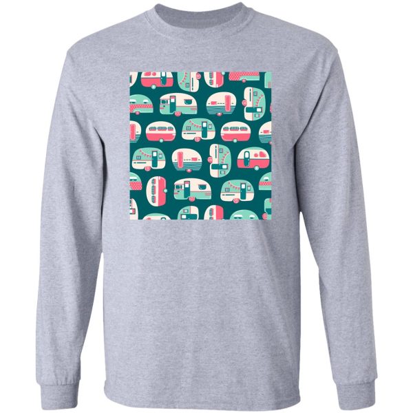 hand drawn camping trailers long sleeve