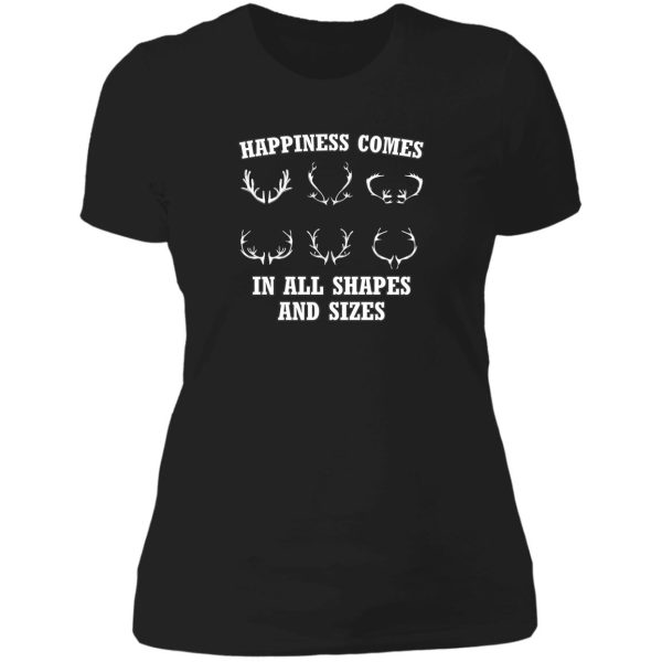 happiness deer antlers lady t-shirt