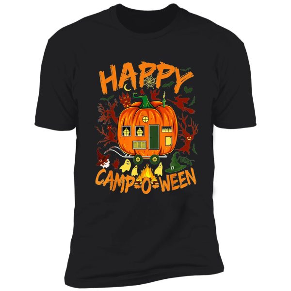 happy camp-o-ween funny halloween camping camper gift shirt