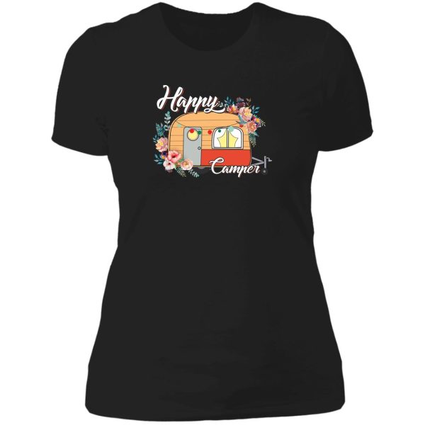 happy camper 2 lady t-shirt