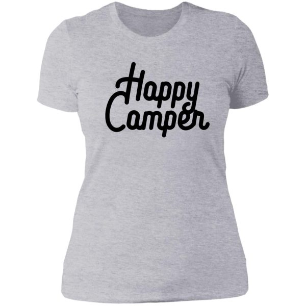happy camper camper fisher hunter lady t-shirt