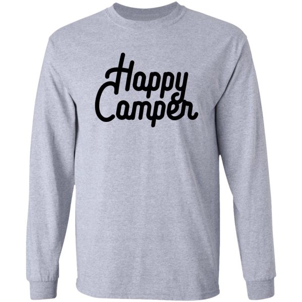 happy camper camper fisher hunter long sleeve