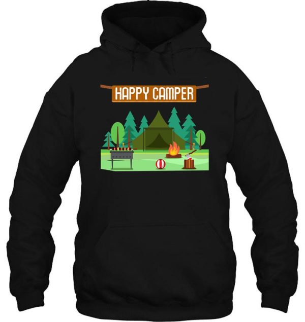 happy camper camping hoodie