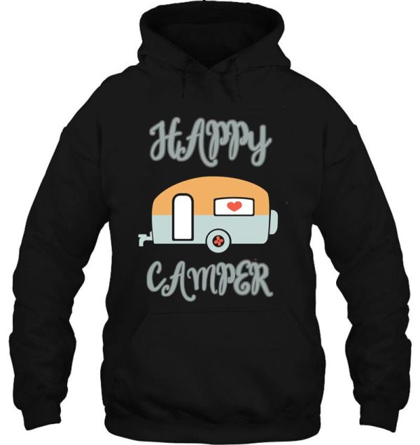 happy camper camping lovers gift hoodie