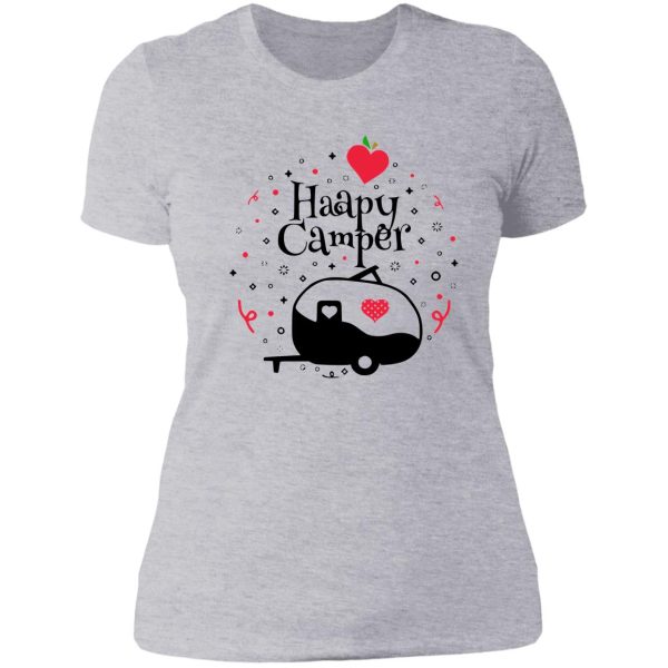 happy camper camping rv design camping lover camping travel lady t-shirt