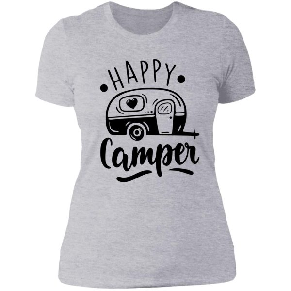 happy camper camping rv design camping lover camping travel lady t-shirt