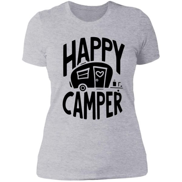 happy camper camping rv design camping lover camping travel lady t-shirt