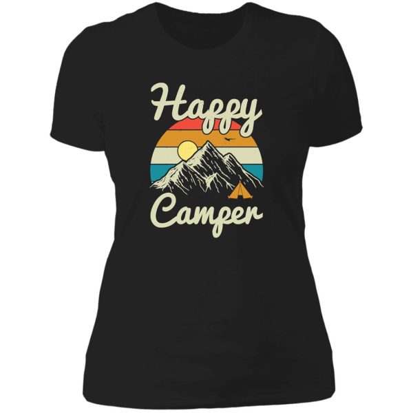 happy camper - camping t-shirt lady t-shirt