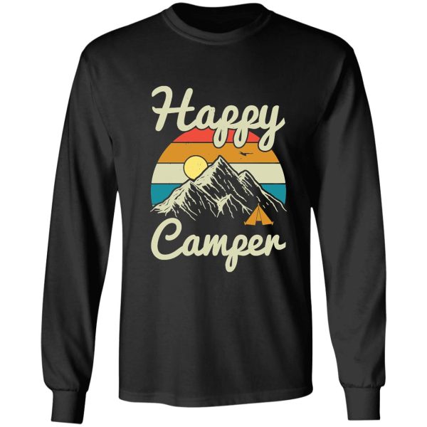 happy camper - camping t-shirt long sleeve