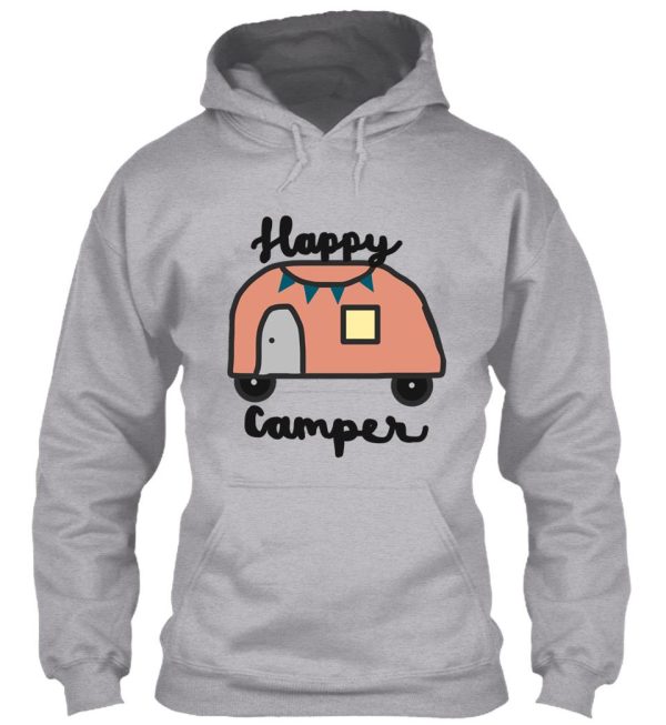 happy camper coral hoodie