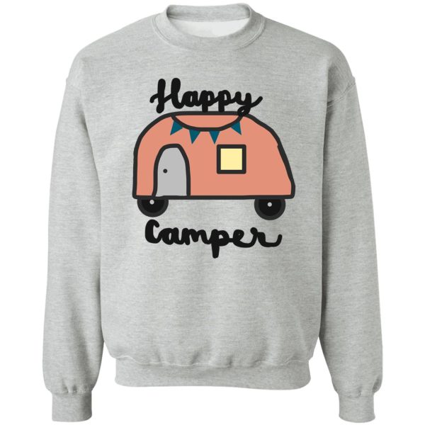 happy camper coral sweatshirt