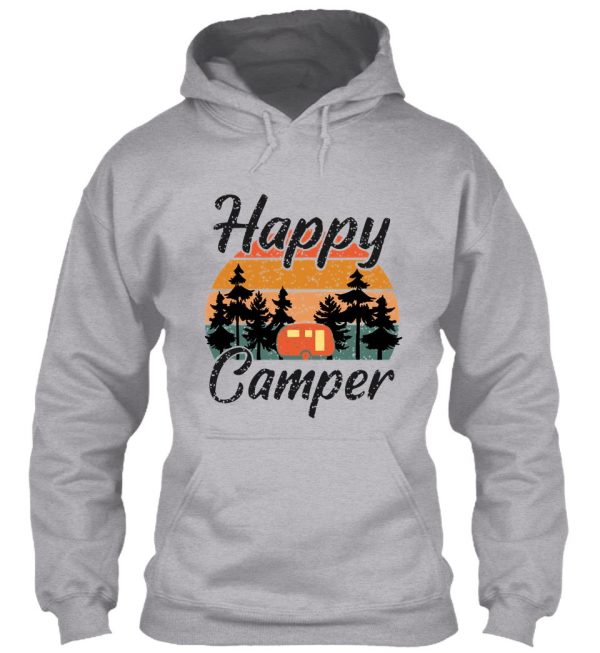 happy camper design hoodie