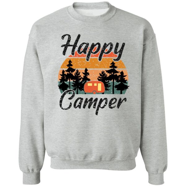 happy camper design sweatshirt