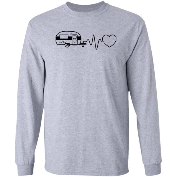 happy camper happy camper heartbeat camper heartbeat long sleeve