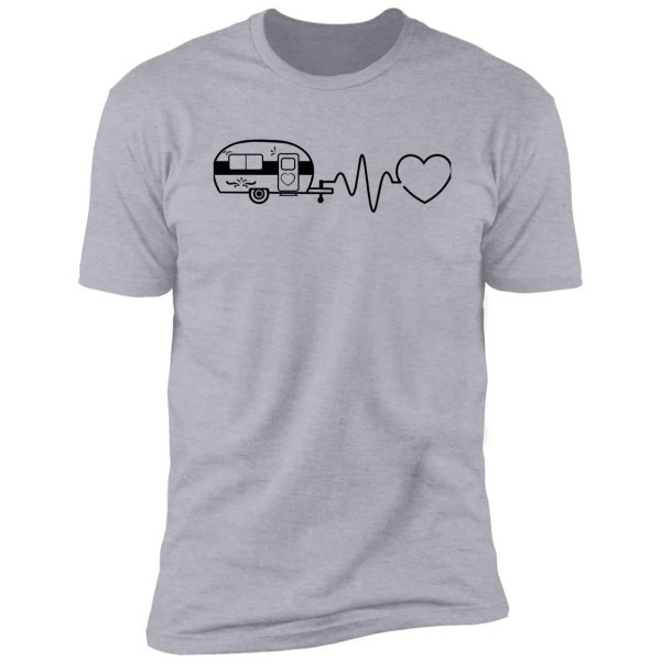 happy camper, happy camper heartbeat, camper heartbeat shirt