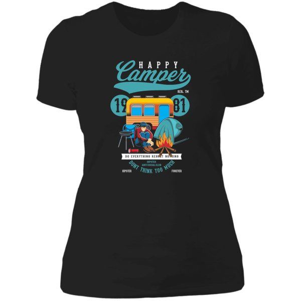 happy camper lady t-shirt