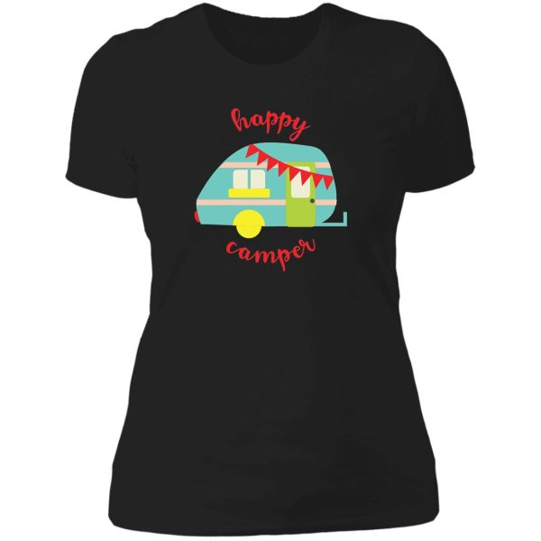 happy camper lady t-shirt