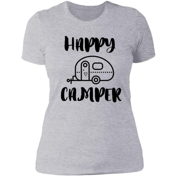 happy camper lady t-shirt