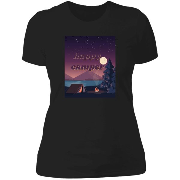 happy camper lady t-shirt