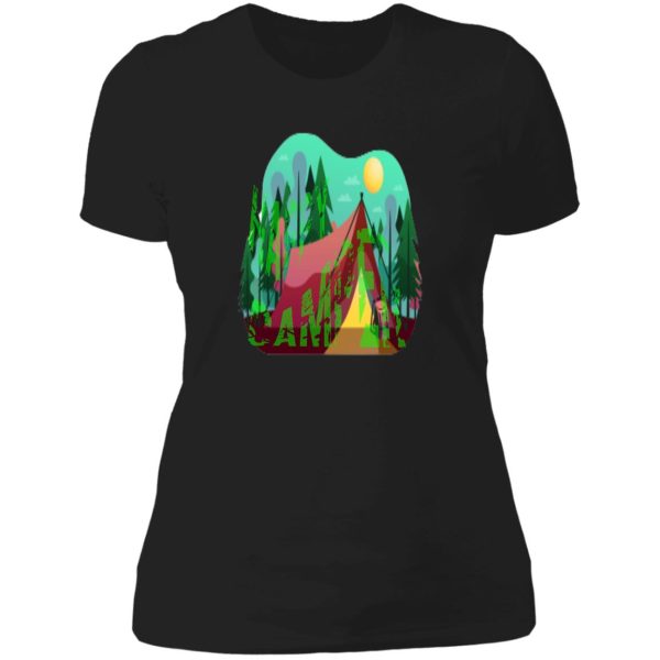 happy camper lady t-shirt